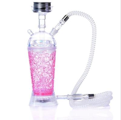 China 2021 New Fashion Design Hookah Bar Portable Acrylic Hookah Shisha With Led Light for sale