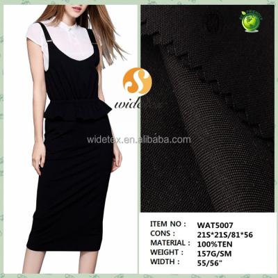 China Smooth Feeling 100% Tencel Plain Weave Dyed Fabric For Women Garment for sale