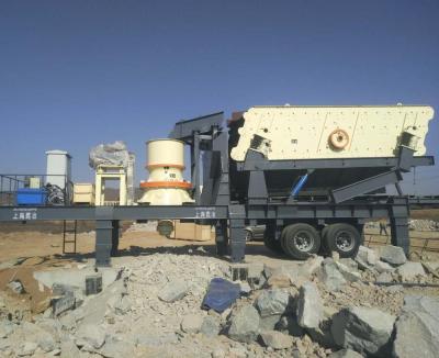 中国 2020 Hot Sale Portable Mobile Crushing Machine And Screening Plant Wheel-Mounted Cone Crushing Plant With Sc 販売のため