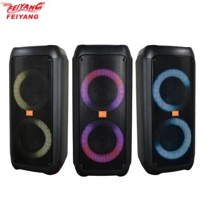 China LED Flashing light feiyang RGB  Led Light portable parlantes  Speaker Box Party Box 310 wireless subwoofer  speakers for sale