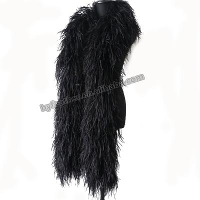 China China supplier fashion black ostrich feather boas ostrich feather 8ply wholesale popular commercial cheap insurance boa for sale