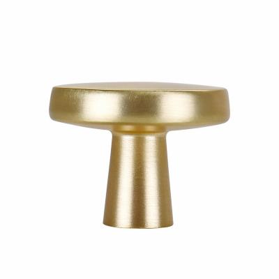 China Modern Furniture Drawer Wardrobe Door Knobs Kitchen Hardware Brushed Brass Gold Decorative Cabinet Knobs - for sale