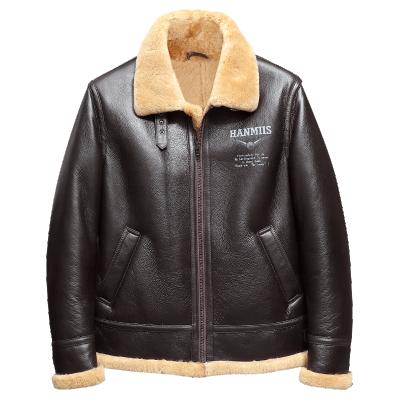 China Fashionable QUICK DRY Leather Biker Men's Zipper Bomber Winter Flight Jacket Motorcycle Leather Jacket Men for sale