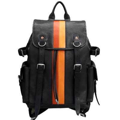 China Women 2021 Designer Luxury Custom Waterproof Backpack Black Genuine Leather Laptop Backpack For Men for sale