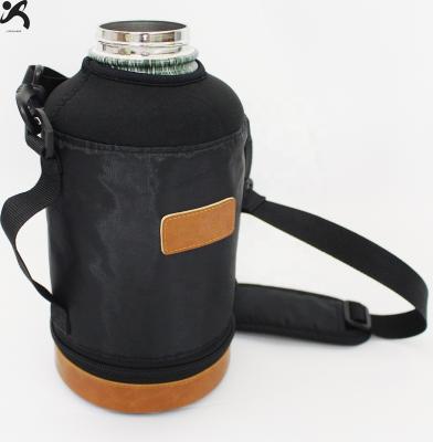 China Waterproof Stainless Steel Half Gallon 2.2L 64oz Neoprene Sleeve With Handle For Large Jug Gym Water Bottle for sale