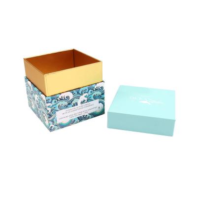 China Disposable Custom Logo Printed Rigid Cardboard Luxury Boxes For Candle Jars for sale