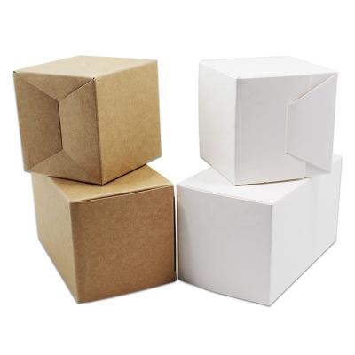 China Recycled Materials White / Brown Kraft Paper Box Candy Jewelry Boxes Parties Wedding Packaging Envelope for sale