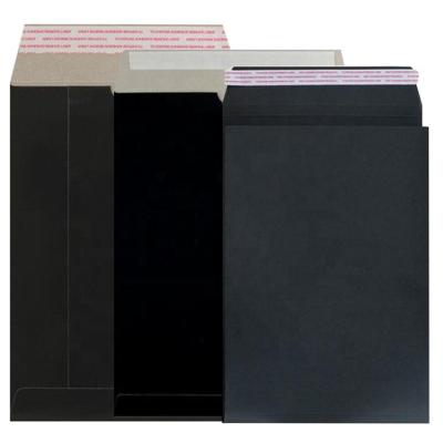 China Custom mailer mailer mailer mailer gusset paper packaging custom material a4 a5 c5 black mailing envelope box for mailing for sale