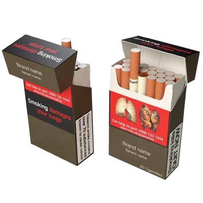 China Wholesale Recyclable Cardboard Cigarette Packaging Box Case Custom Printed Disposable Cardboard Paper Cigarette Box for sale