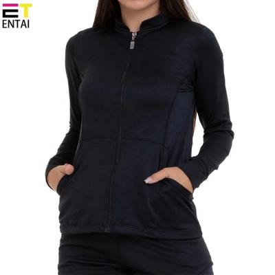 China New Zipper-Up Anti-Wrinkle Tight Fit Women Sweatshirts Yoga Running Jacket For Women Sport Fitness Jacket for sale