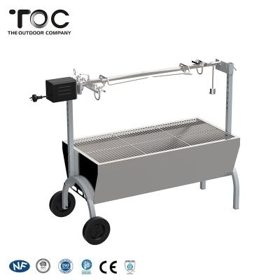 China Multifunctional Easily Assembled Safety Stainless Steel Charcoal Grill BBQ Lamb Pork Spit Roast BBQ Grills for sale