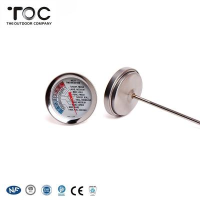 China Wholesale Hot Sale Household Kitchen BBQ Oven Safe Stainless Steel 430 Body Thermometer for sale