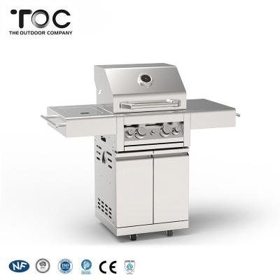 China Easily Assembled Outdoor Stainless Steel Gas Grill Part Smokeless Barbecue 2 Burners Custom Grill for sale