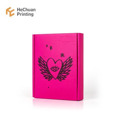 China Double-Sided Printing Logo Packaging Box Foldable Valentine's Day Gift Custom Made Rectangular Corrugated Extra Hard Stain Wholesale Recyclable for sale