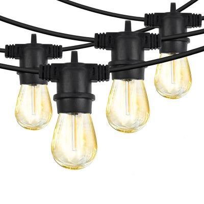 China Outdoor Festoon Waterproof String Light Factory Supply IP65 S14 Bulb Led Shade Proof String Light USA 48ft for sale