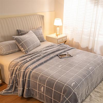 China Wholesale Anti Static For Bedroom Printing Flannel Printed Fleece Sofa Blankets for sale