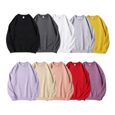 China Anti-wrinkle winter multicolor branded oversized sweatshirts long sleeve, plain plain printed pullover for men hiphop 100% cotton for sale