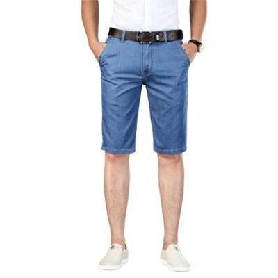 China QUICK DRY DENIM USE summer men's jeans skinny washed short pants brand new fashion the latest, men's loose slim blue stretch denim shorts for sale