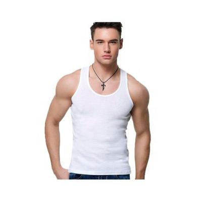 China OEM High Quality Custom Fashion QUICK DRY Custom Made Polyester Wholesale Mens Garment Sleeveless Gray Black White Mens Tank Top Sport Tank Top for sale