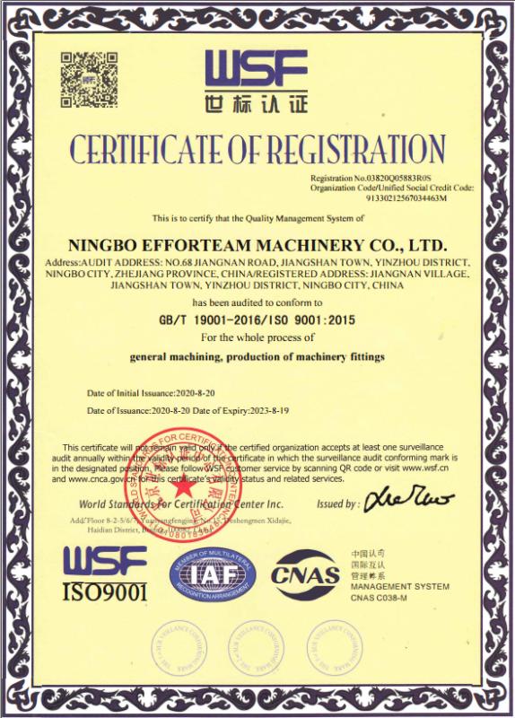 Verified China supplier - Ningbo Efforteam Machinery Co., Ltd.