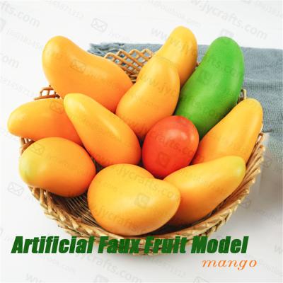 China Artificial Fake Mango Fruit Fake Fruit Assort Different Sizes Fake Mango For Festival Decoration Props for sale