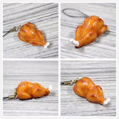 China Mini Global PVC Fake Roast Chicken Decoration Food for sale