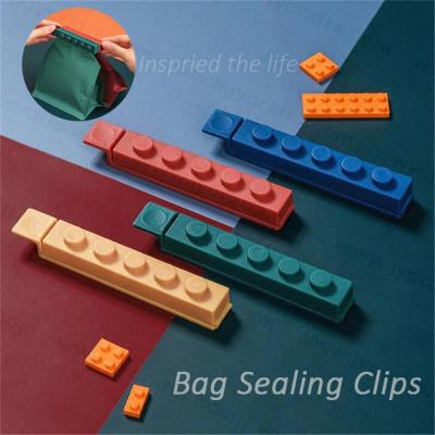 China Creative gift kitchen accessories buidling the blocks design bag sealing clips for party and event gift idea for sale