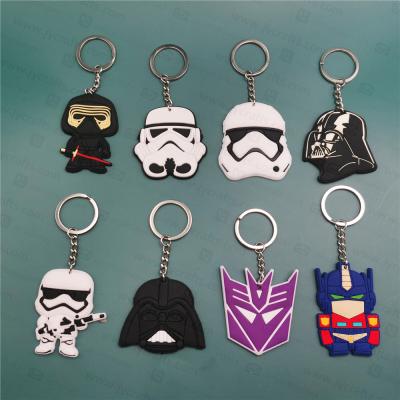 China Cheap Party Favor Star Wars PVC Keychains Cartoon Pendant For Luggage Tag Bagpack Decorations for sale