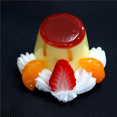 China Home Decorative Fake Pudding Dessert 3D Food Pudding Fridge Magnet Decorative Realistic Fake Fridge Magnet for sale