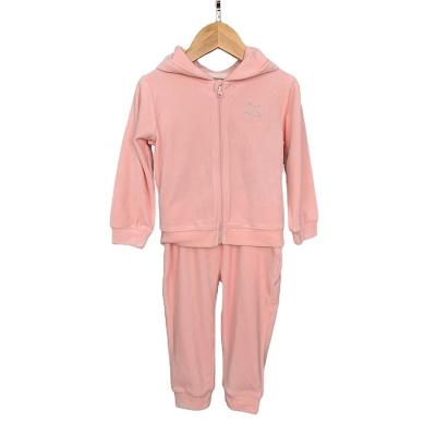 China Anti-wrinkle OEM/ODM customized 2 years-8 years velvet kids sweat suits for girls for sale