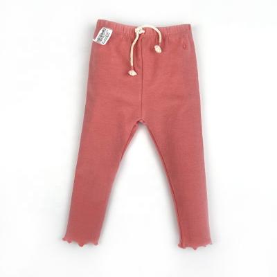 China Princess Pure Color Breathable Girl Rib Jogger Pants for sale