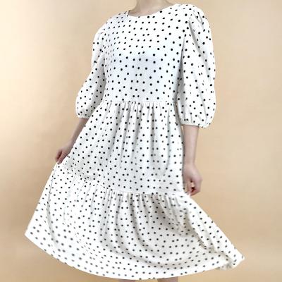 China 2021 New Arrivals Breathable Polka Dot And Check Viable Dress Vendors Dress Casual Women for sale