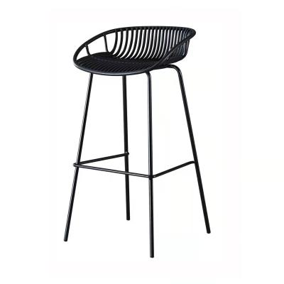 China Modern Plastic Seat With Metal Base Bar Chair Kitchen Bar Chairs for sale