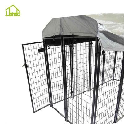 China Latest Design Breathable Wholesale Black Welded Mesh Dog Cage Large Dog Kennel for sale