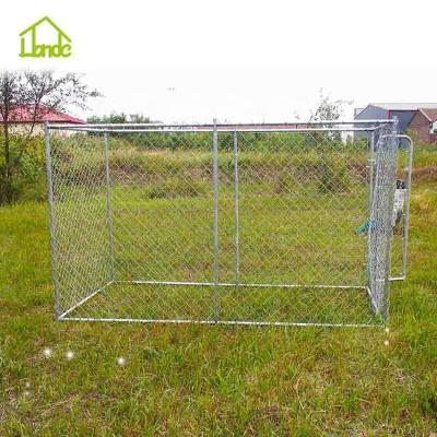 China Durable Rustproof Breathable Galvanized Outside Large Crate Dog Kennel Pet Cage Chain Link Dog Kennel for sale