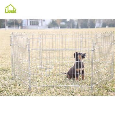 China Breathable Low Price Portable 6 Panels Folding Wire Playpens For Dog Use for sale