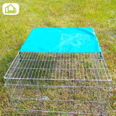 China Breathable Factory Direct Portable Wire Mesh Chicken Cage Chicken Duck Goose Rabbit Carrier Transport Cage for sale