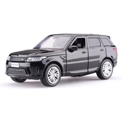 China Diecast Toy JKM 1/32 Scale Range Rover Diecast Toy Vehicles Model Car Noise And Alloy Pull Back Lihgt Toy for sale