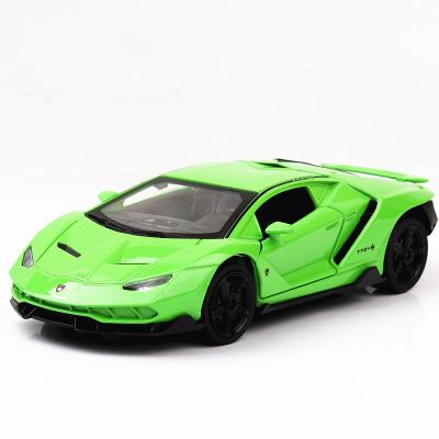 China Tail wing rising and falling gates / seagull-wing / 1:32 noise Lamborghini LP770 racing car sound engine start to pull back light alloy car for sale