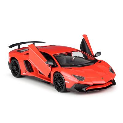 China 1:24 Diecast Model Car Sports Car Simulation Lamborghini Aventador LP750-4 SV Diecast Model Toy Burago for sale