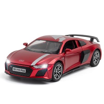 China Diecast Toy 1:32 Diecast Alloy Model Car Pull Back Audi R8 V10 Racing Car for sale