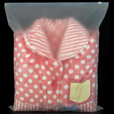 China Disposable PE Material Slider Zip On Top Clothing Plastic Bag for sale