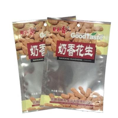 China Disposable Clear Front Peanuts Packaging Printing On Aluminum Foil Packs for sale