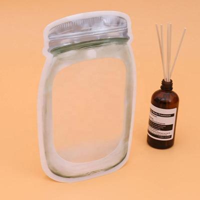 China Food Stand Up Bottle Shaped Reusable Irregular Pouches for sale