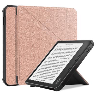 China Lightweight Stand Case For Kobo Balance 2 2021 7 Inch Origami N418 Stand PU Leather Funda Cover Wholesales for sale