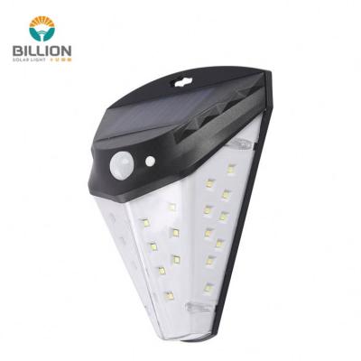 China Modern Outdoor Wall Lamp Factory Direct Sale ABS Heat White Solar PIR Sensor Garden LED Wall Lights for sale