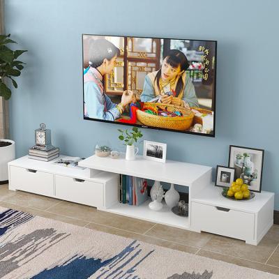 China Modern Design Foldable Living Room Wooden TV Cabinet White Acrylic Stand for sale