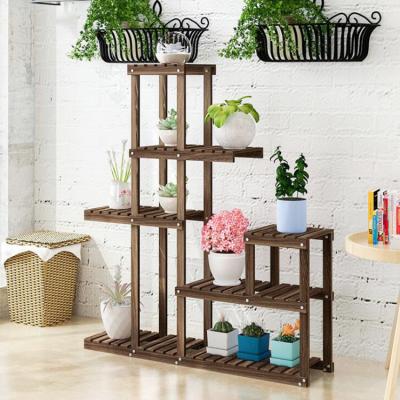 China Factory Price Portable Wooden Garden Furniture Flower Display Stands for sale