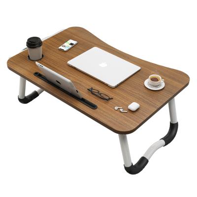 China Metal Folding Bedside Sofa Table Foldable Portable Wooden Laptop Table for sale