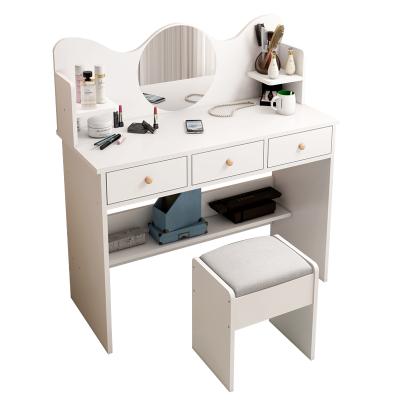 China Wholesale High Quality Convertible Vanity Wood White Dressing Table With Mirror for sale